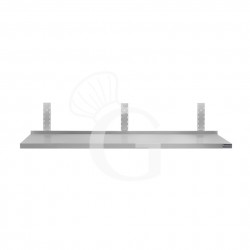 Estante de pared de acero inoxidable L 1500 mm x P 300 mm x A 350 mm