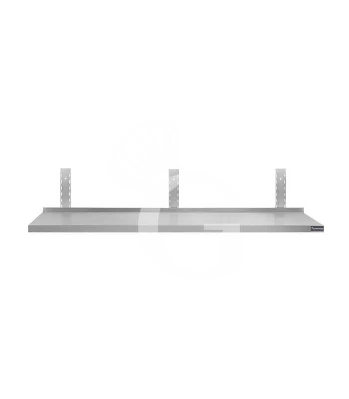 Estante de pared de acero inoxidable L 1500 mm x P 400 mm x A 350 mm