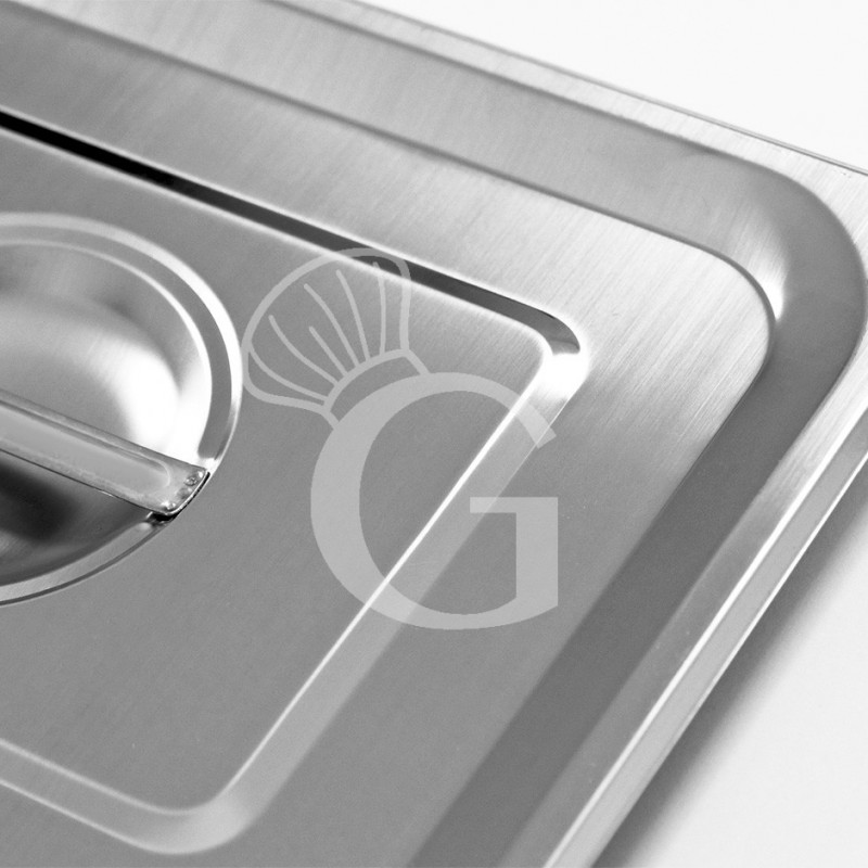 Tapa de acero inoxidable GN1/2 L 325 mm X P 265 mm
