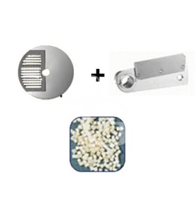 Disco para cortar mozzarella en cubos espesor de corte 10 x 10 x 5 mm, con cuchillo
