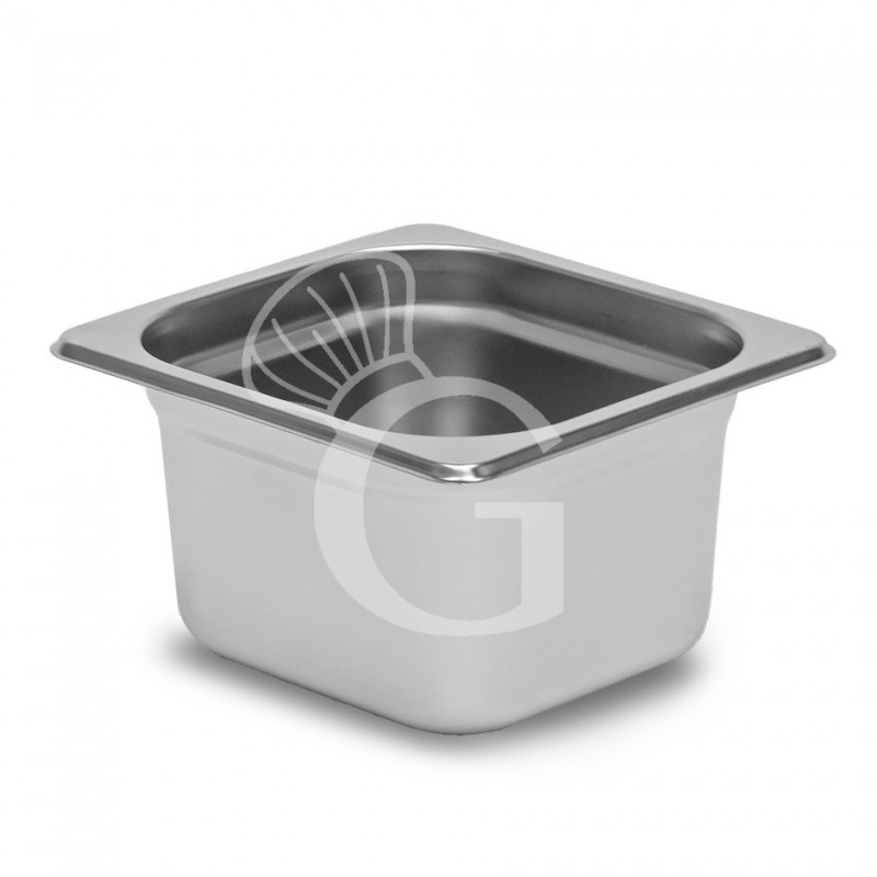 Cubeta de acero inoxidable GN1/6 L 176 mm X P 162 mm X A 100 mm