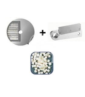 Disco para cortar mozzarella en cubos espesor de corte 12 x 12 x 5 mm, con cuchillo