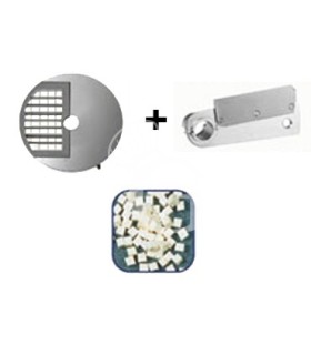 Disco para cortar mozzarella en cubos espesor de corte 16 x 16 x 8 mm, con cuchillo
