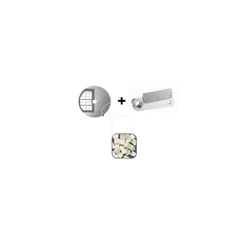 Disco para cortar mozzarella en cubos espesor de corte 20 x 20 x 5 mm, con cuchillo