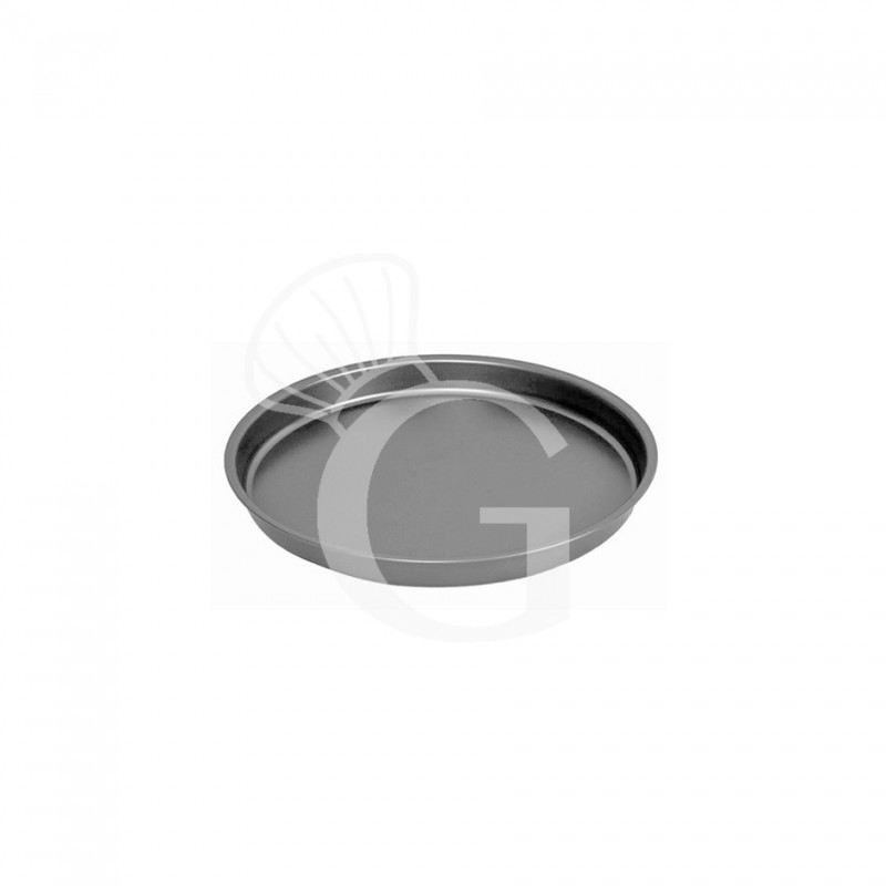 Molde redondo de chapa aluminizada para pizza, diámetro 180 mm X A 30 mm