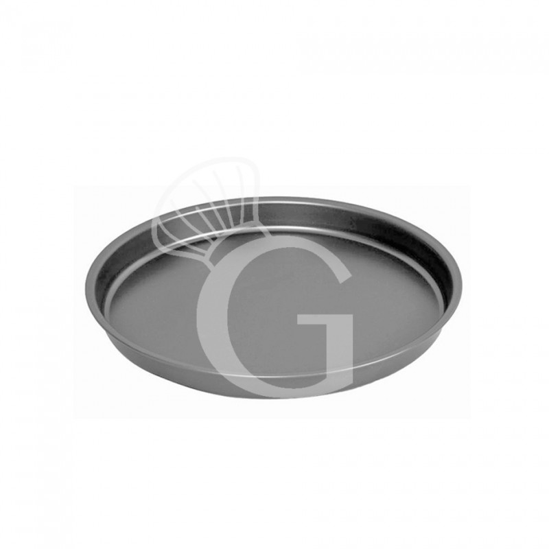 Molde redondo de chapa aluminizada para pizza, diámetro 340 mm X A 30 mm