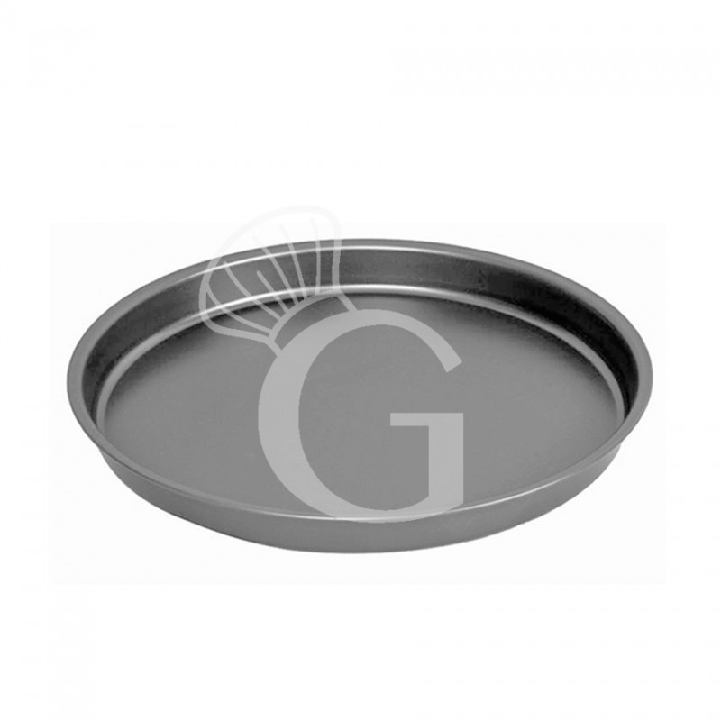 Molde redondo de chapa aluminizada para pizza, diámetro 450 mm x A 45 mm