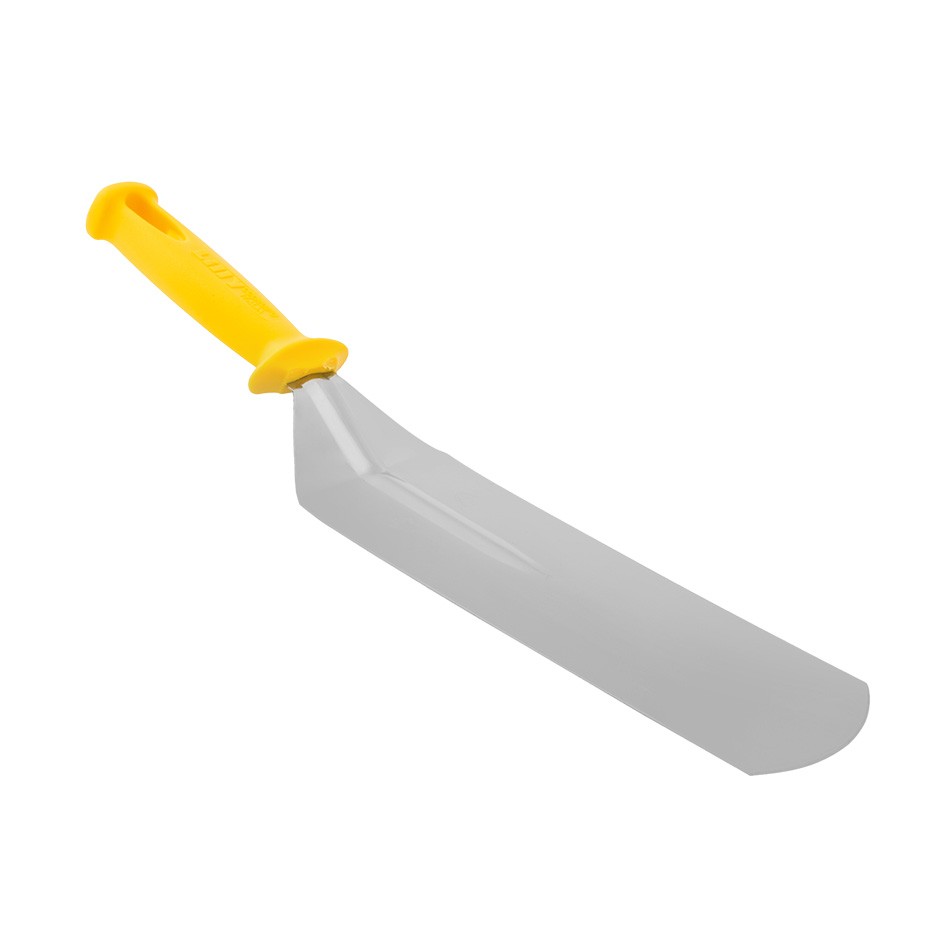 Pala para pizza de acero inoxidable con hoja de dimensiones de 90 X 350 mm