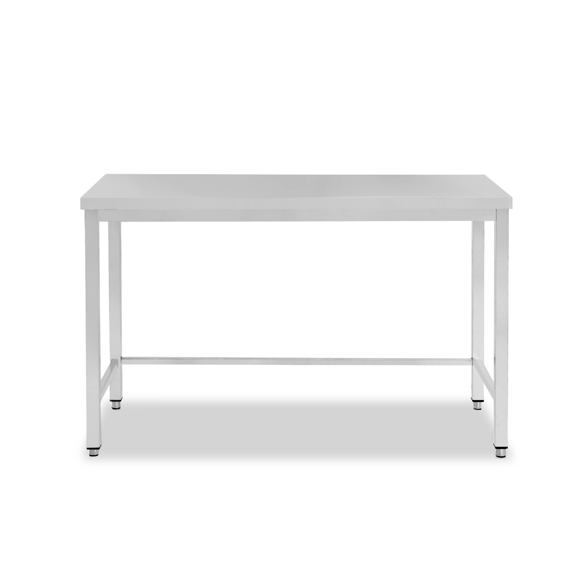 Tavolo semplice in acciaio inox con misure L 1500 mm x P 600 mm x H 850 mm