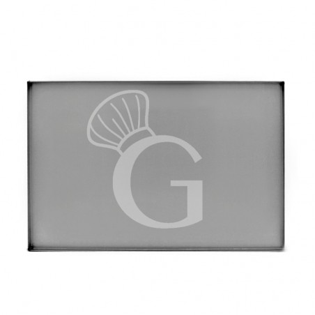 Bandeja rectangular de chapa aluminizada, L 600 mm x P 400 x H 20 mm Bandeja rectangular de chapa aluminizada, L 600 mm x P 400 x H 20 mm