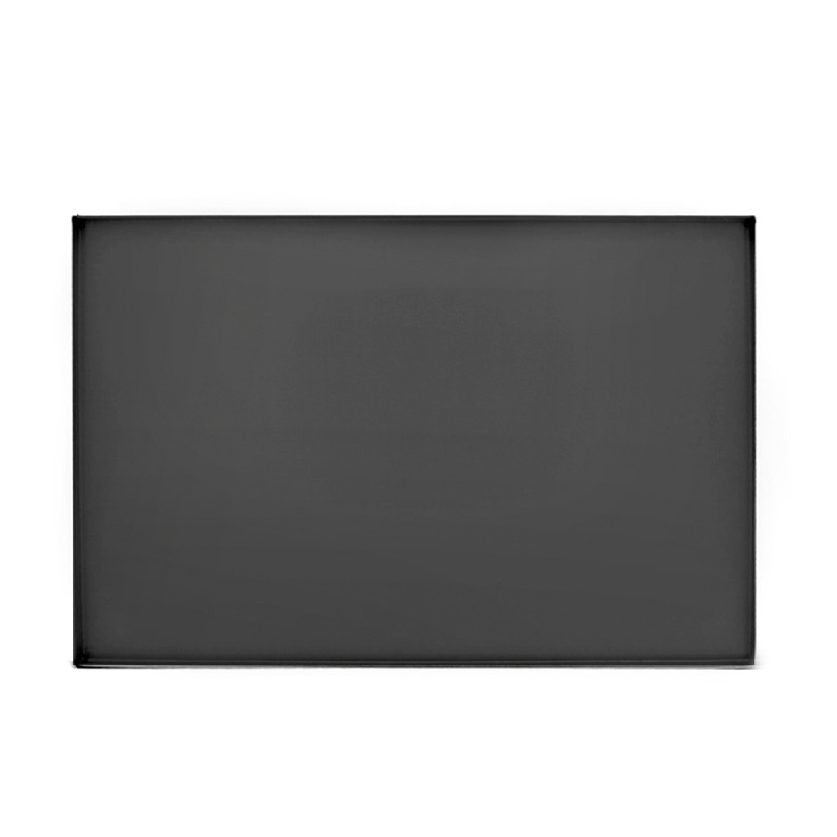 Bandeja rectangular de chapa aluminizada azul L 660 mm X P 460 mm X A 20 mm