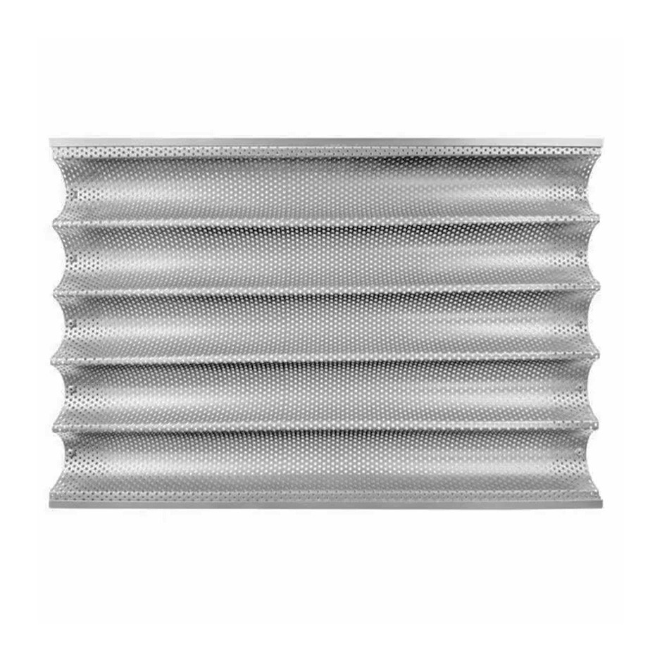 Bandeja rectangular de aluminio para 5 baguettes L 600 mm X P 400 mm