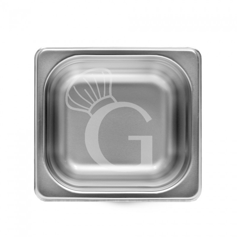 Cubeta de acero inoxidable GN1/6 L 176 mm X P 162 mm X A 100 mm, 1,6 LT