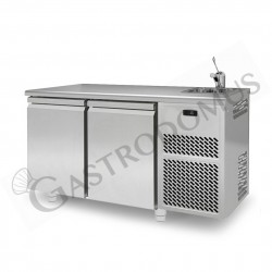 Mesa Refrigerada con fregadero 2 Puertas 700 mm de profundidad para rejillas GN1/1