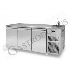 Mesa Refrigerada con fregadero 3 puertas, 700 mm de profundidad 0°C/+10°C Clase de eficiencia energética C