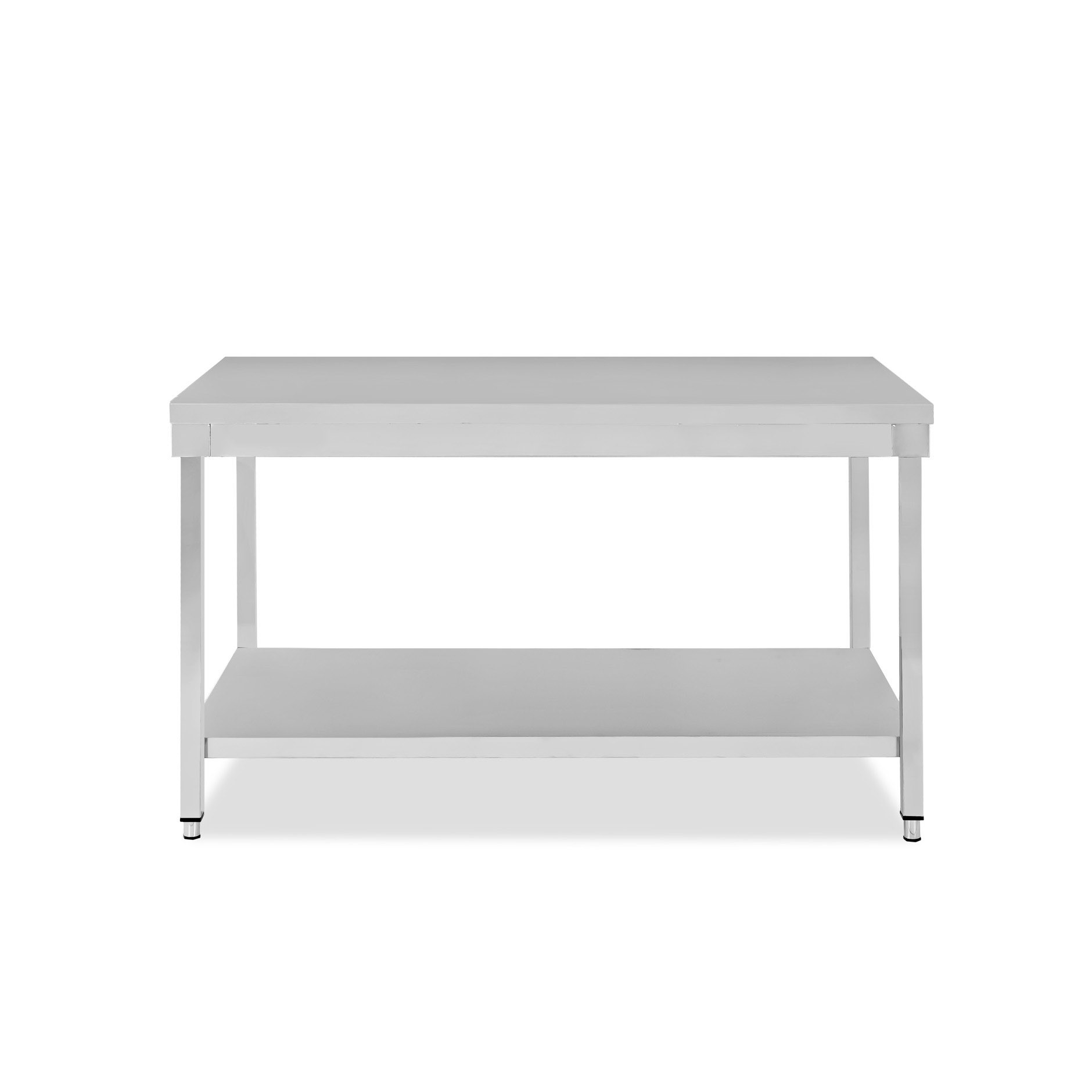 Mesa de acero inoxidable con estante inferior L 1500 mm x P 600 mm x A 850 mm