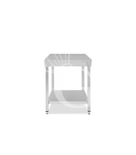 Mesa de acero inoxidable con estante inferior L 500 mm x P 700 mm x A 850 mm