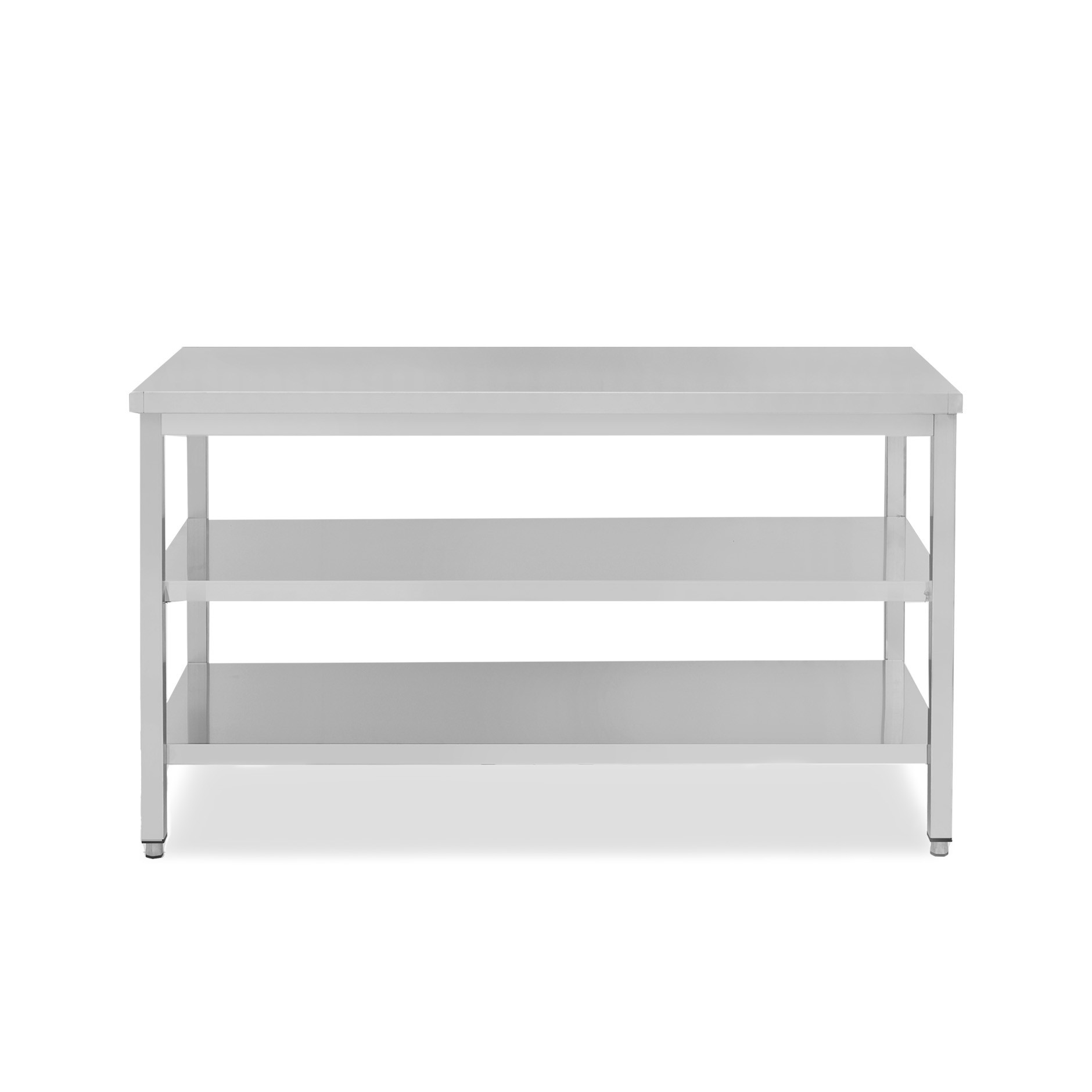 Tavolo inox 2 ripiani L 1900 mm x P 700 mm x H 850 mm