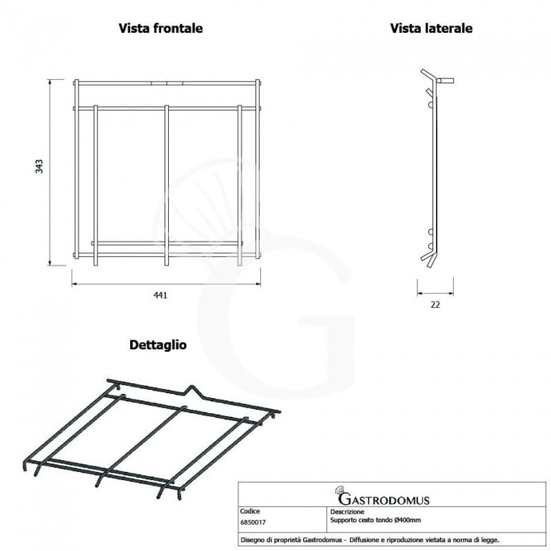Soporte para cesta redonda