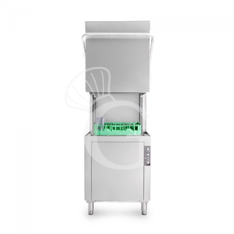 Lavavajillas de cúpula electromecánico con cesta de 500 mm x 500 mm, altura 430 mm