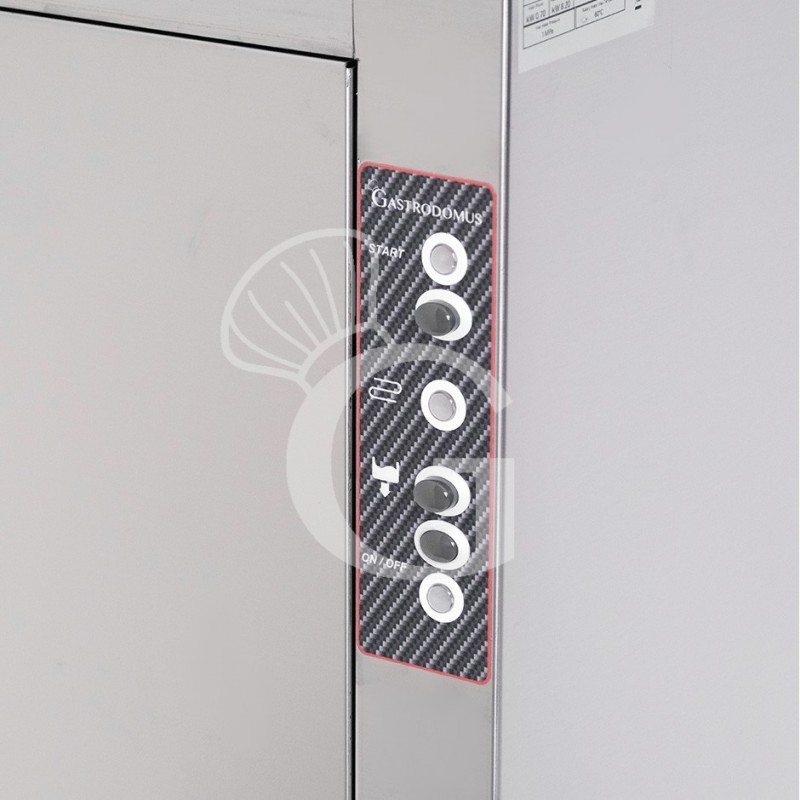 Lavavajillas de cúpula electromecánico, cesta 500x500xH430, dosificador de abrillantador instalado