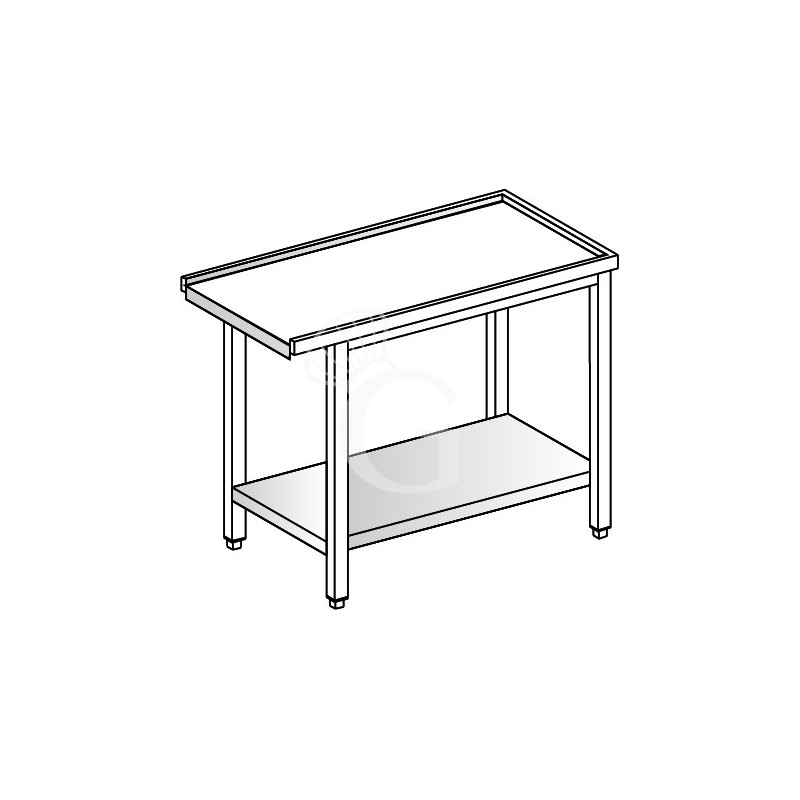 Mesa de salida izquierda con estante inferior L 1000 mm