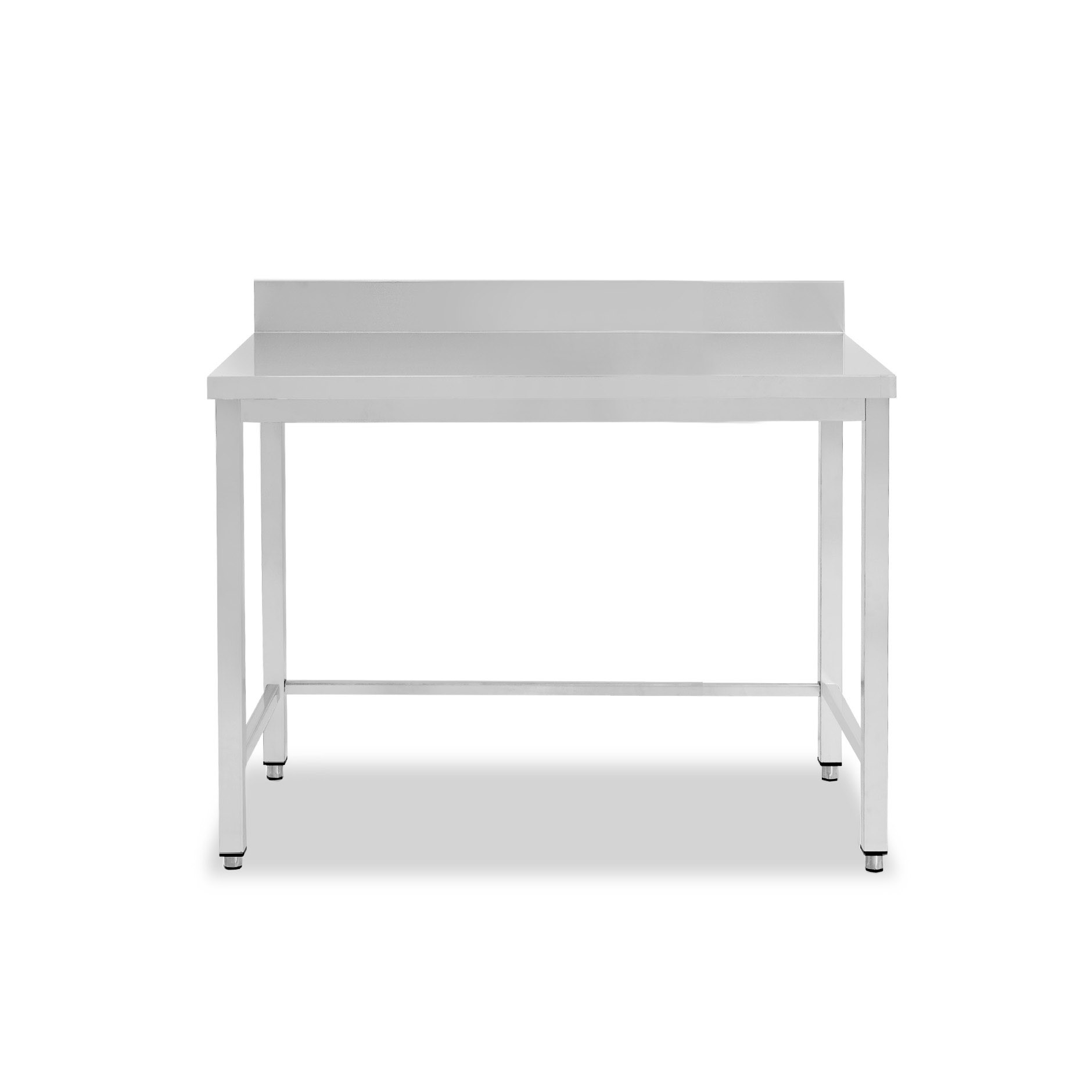 Mesa de acero inoxidable con peto trasero L 900 mm x P 700 mm x A 950 mm