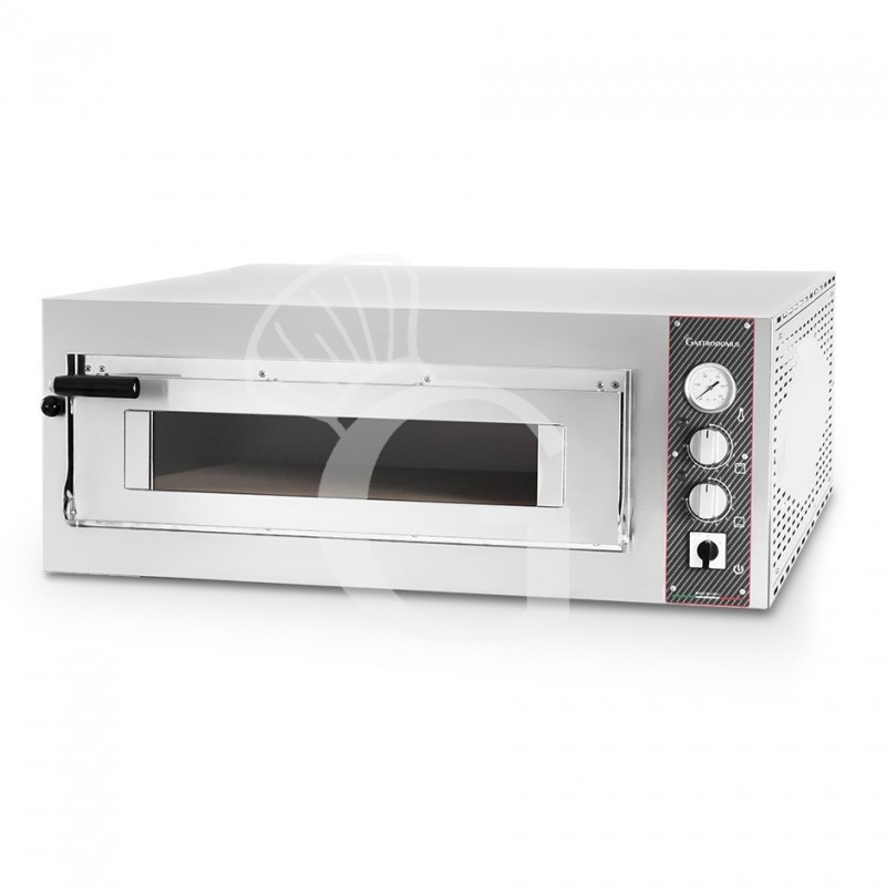 Horno eléctrico con 1 cámara controlada mecánicamente para 6 pizzas de 350 mm de diámetro