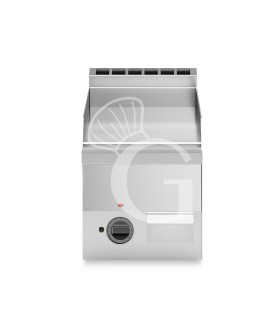 Fry Top eléctrico de sobremesa, una placa lisa cromada 3000 W Trifásico P 600 mm