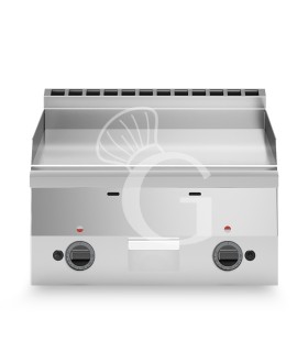 Fry Top eléctrico de sobremesa, placa lisa cromada 6000 W Trifásico P 600 mm