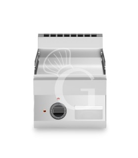 Fry Top eléctrico de sobremesa, una placa lisa cromada 4500 W Trifásico P 650 mm