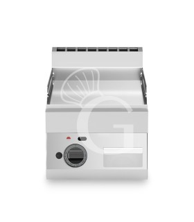 Fry top de gas de sobremesa, una placa lisa cromada 5700 W L 400 mm x P 650 mm x A 280 mm