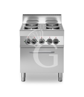 Cocina eléctrica profesional 4 placas de cocción horno eléctrico de convección GN1/1 profundidad 700 mm