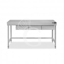 Mesa de acero inoxidable con 3 cajones L 1600 mm x P 800 mm x A 865 mm