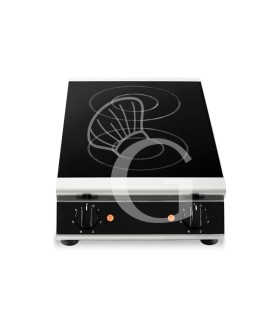 Cocina de sobremesa en vitrocerámica profesional 2 zonas de cocción L 360 mm x P 670 mm x A 120 mm