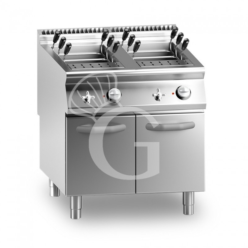 Cocedor de pasta profesional de gas 2 cubas 40 LT+40 LT L 800 mm x P 900 mm x A 870 mm