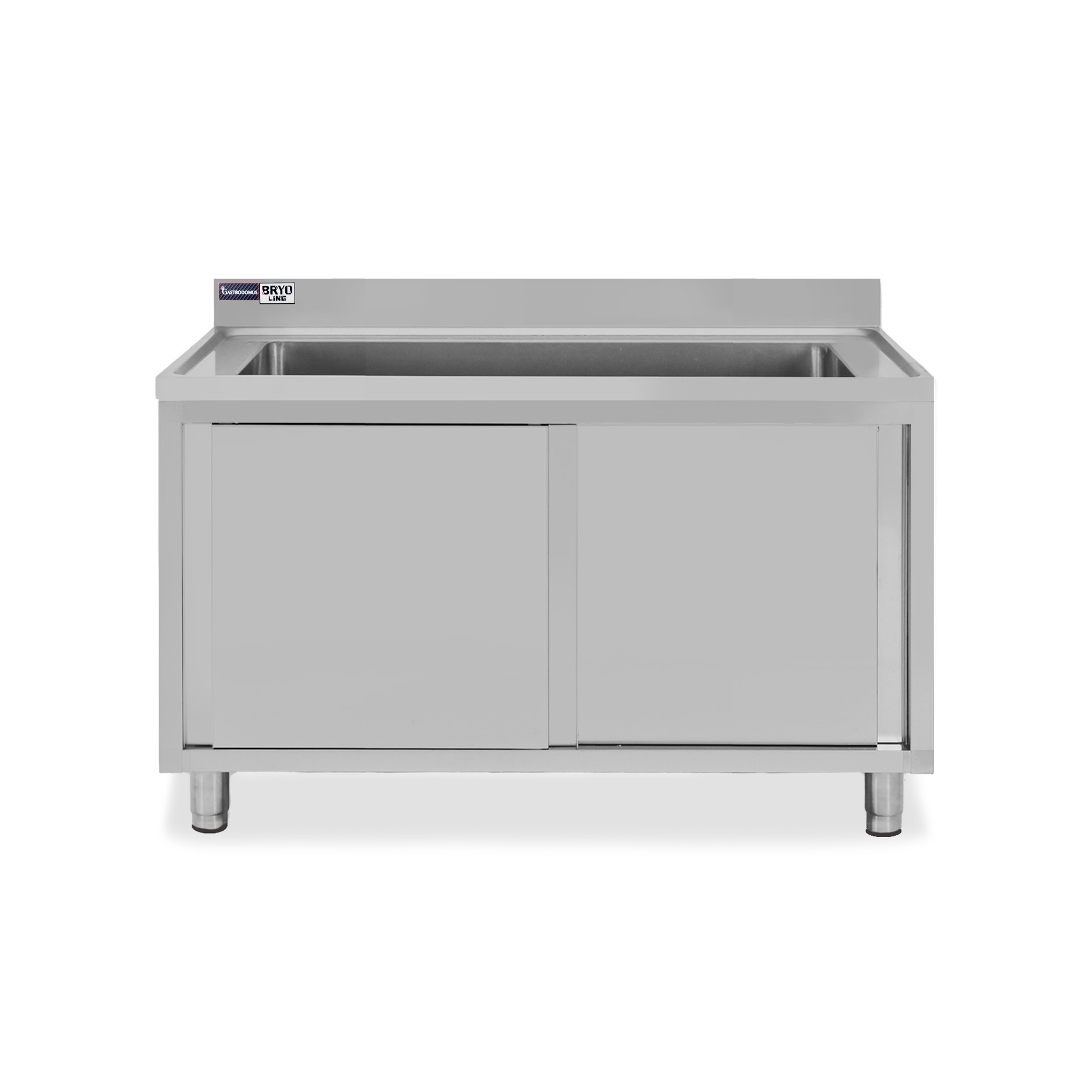 Fregadero para ollas con mueble, 1 cubeta, L1600xP700xA965mm-agujero para grifo Ø32mm