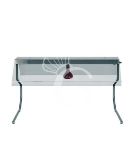 Estructura de acero inoxidable con 1 lámpara infrarroja