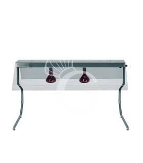 Estructura de acero inoxidable con 2 lámparas infrarrojas