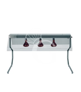 Estructura de acero inoxidable con 3 lámparas infrarrojas