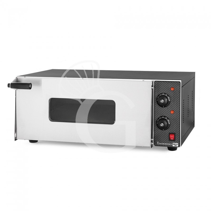 Horno eléctrico para 1 pizza de 450 mm de diámetro, equipado con 1 cámara controlada mecánicamente