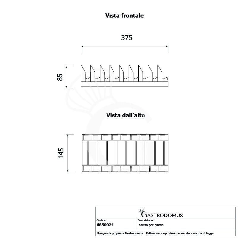 Porta platillos para cesta 40x40