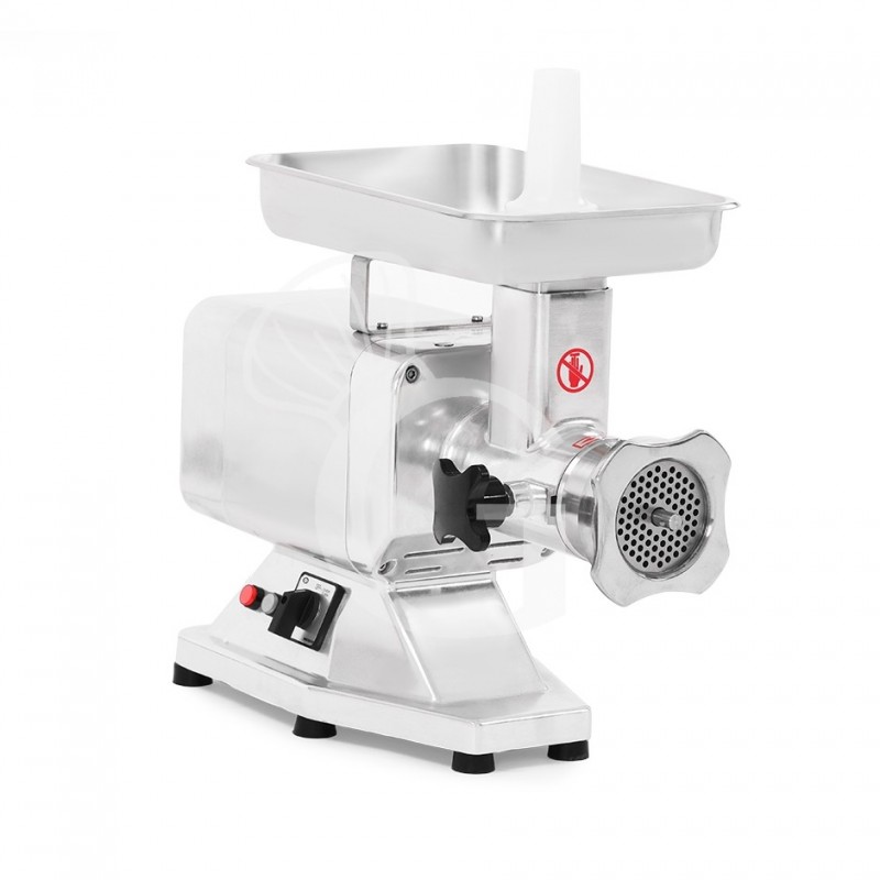 Picadora de carne monofásica con unidad de picado de acero de 300 kg/h - L 220 mm x P 500 mm x H 400 mm