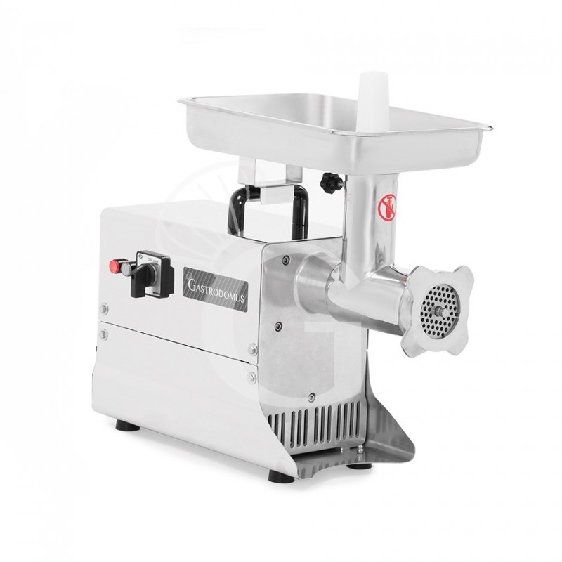 Picadora de carne monofásica con unidad de picado de acero 160 kg/h - Ancho 220 mm x Profundidad 500 mm x Altura 415 mm