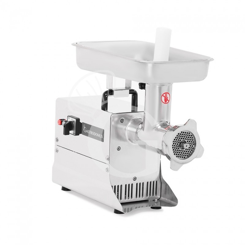 Picadora de carne monofásica con unidad de picado de acero de 220 kg/h - L 260 mm x P 520 mm x H 445 mm