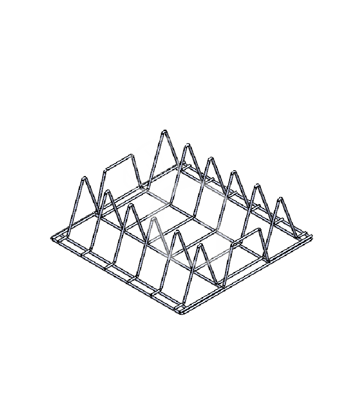 Base para bandejas - 490 x 490 x 161 mm