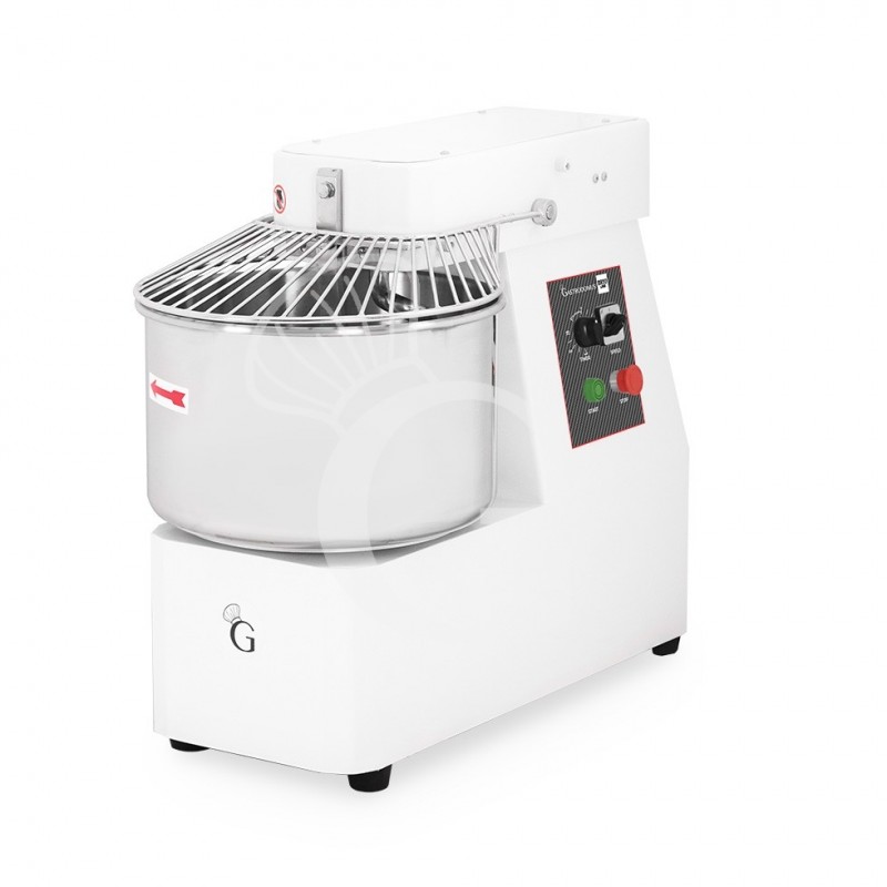 Amasadora con cabezal y cuba fijos, capacidad 30 Lt, tensión monofásica con 1 velocidad