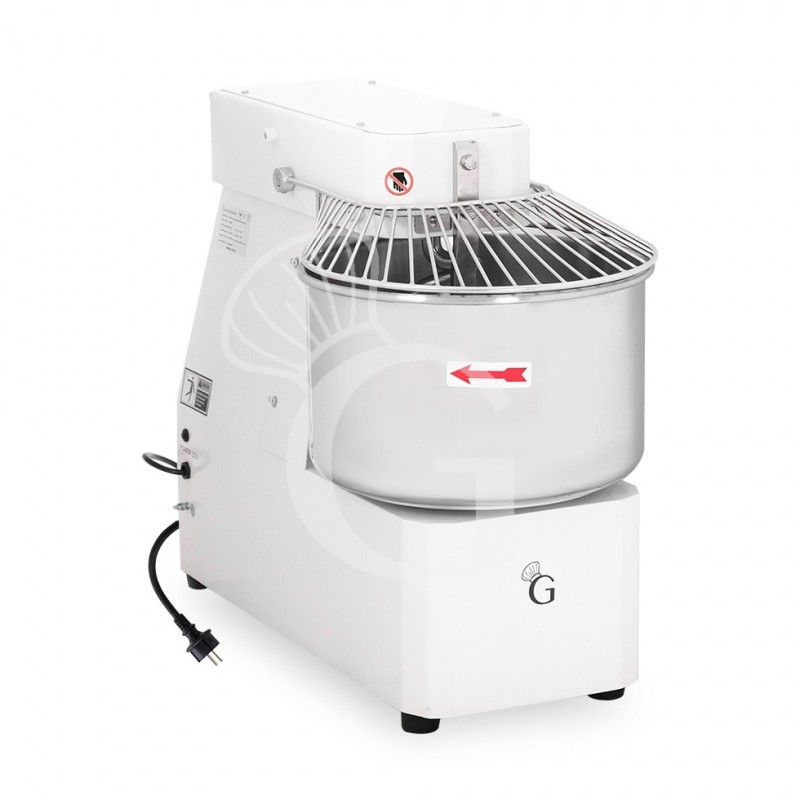 Amasadora con cabezal y cuba fijos, capacidad 30 Lt, tensión monofásica con 1 velocidad