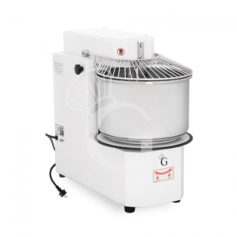 Amasadora de espiral con cuba extraíble, capacidad 40 LT, tensión monofásica con 1 velocidad