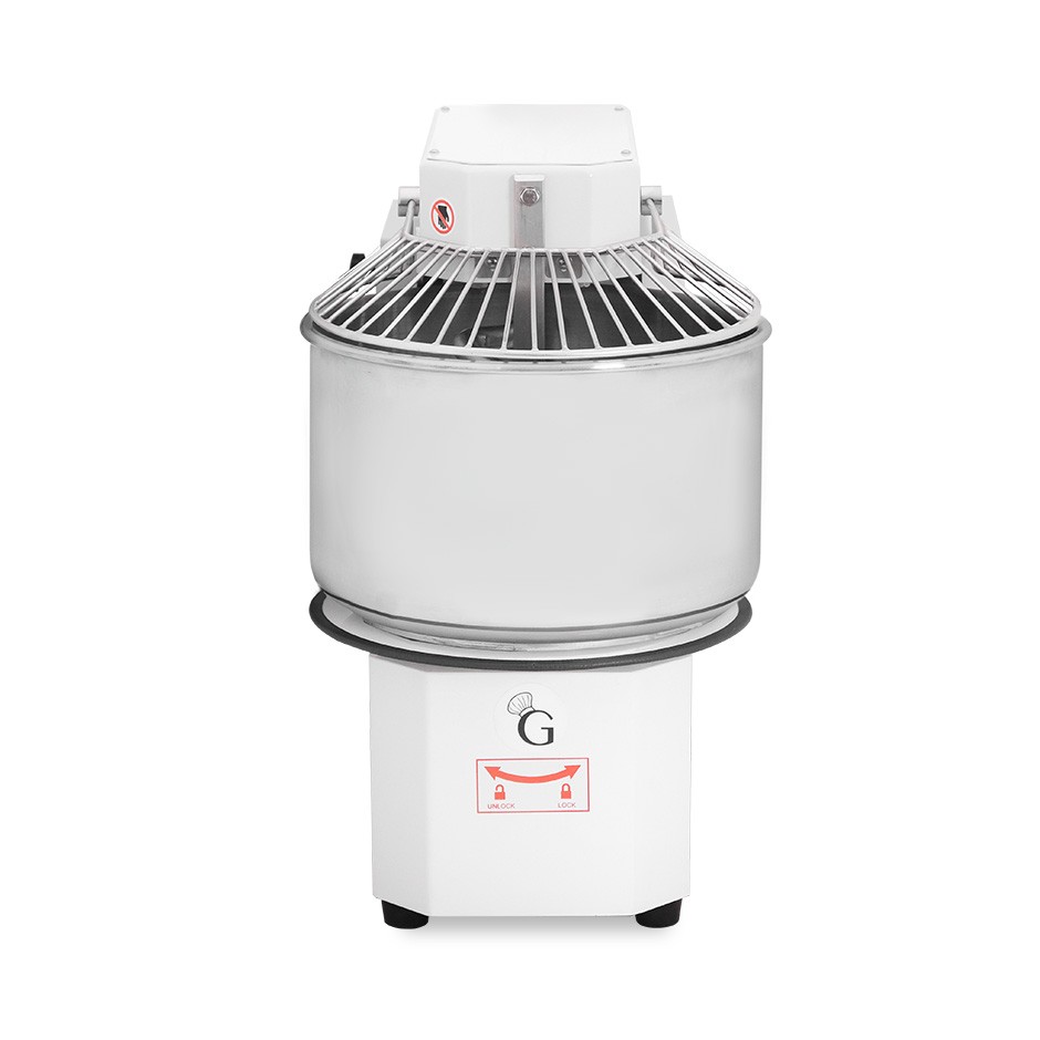 Amasadora de espiral con cuba extraíble, capacidad 50 LT, tensión trifásica con 2 velocidades